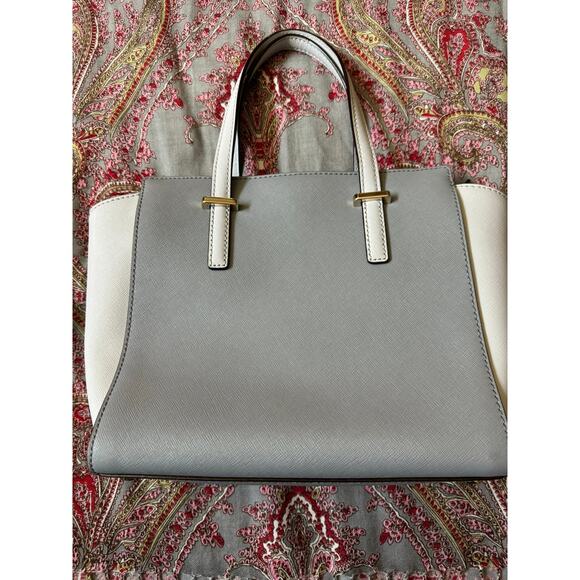 Kate Spade 2 tone leather satchel with crossbody strap - Picture 3 of 6